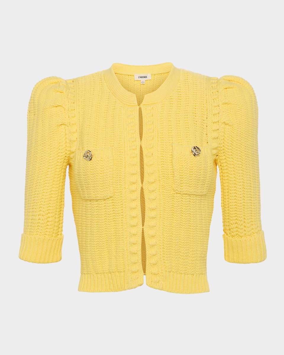 Delilah Cropped Textured Cardigan